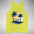 Polysexual Pride Hammock Summer Beach Sunset Premium Tank Top - Neon Yellow